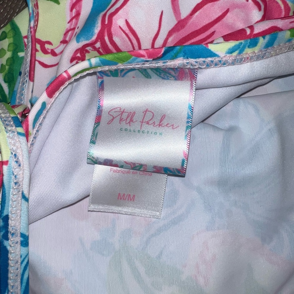 Stella Parker collected floral pastel tankini 2 piece swimsuit size M - Picture 3 of 4